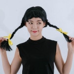 파티용 가발 코스튬 삐삐 머리 스타일 노래방 가발