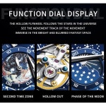 OLEVS 남성 럭셔리 스켈레톤 자동 시계 다이아몬드 셀프 와인딩 기계식 선물 빛나는