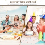 플란넬 백킹이 테이블 프로텍터 패드 천 아래의 튼튼한 비닐 패딩 방수 내열성 90 x 54 직사각형 72 x 54 Rectangular