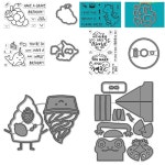 메시지 친구를 제공하십시오 앨범 장식 카드 만들기 공예품 다이 1 H8421