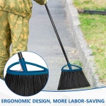 3Pc 상업용 빗자루 야외용 헤비 듀티 60 앵글 파티오 차고 로비 야드 주방 실내 사무실 청소용 3Pcs