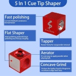 신실비 수영장 큐 팁 셰이퍼 5 in 1 도구 당구장 액세서리 5 in 1