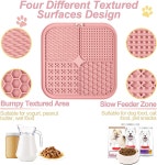 개와 고양이를 위한 루키토 핥기 매트 2팩 불안 를 개 매트 바쁘게 지낼 수 장난감 지루함 땅콩버터 패드 목욕 그루밍에 완벽합니다