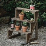 원목 화분다이 3단 진열대 나무선반 정리대