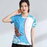 탁구 연습용 어른 성인 초보자용 라켓 중급 쉐이크 1개 L B218 라이트블루 여자 상의