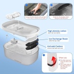 블룸블룸메 2 3gal 300온스 9L 초조용한 반려동물 러닝 워터 분수 청소 키트 자동 개 물그릇 디스펜서 고양이 식수 분수 폭포 3필터