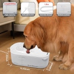 블룸블룸메 2 3gal 300온스 9L 초조용한 반려동물 러닝 워터 분수 청소 키트 자동 개 물그릇 디스펜서 고양이 식수 분수 폭포 3필터