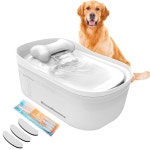 블룸블룸메 2 3gal 300온스 9L 초조용한 반려동물 러닝 워터 분수 청소 키트 자동 개 물그릇 디스펜서 고양이 식수 분수 폭포 3필터