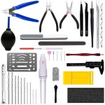 W ol 40Pcs 모델 도구 키트 모델러 기본 공예 건담 조립 건물 수리를 위한 취미 모델링 세트