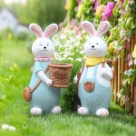정원 장식 토끼가족 소품 조형물 인형 인테리어소품