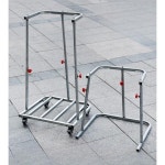 스텐레스 대형 마대걸이 산업용 철제 스탠드 공업용 재활용 A 높이 조절 브라켓