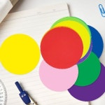 종이나라 100매 10세트 원형 색종이 둥근 동그라미 색종이 단면 동그란 도형 오리기