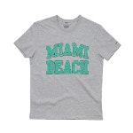 MIAMI 프린트 반팔 라운드 티셔츠 NUB-TS023U1