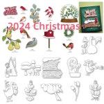 크리스마스 참새 아네모네 새 금속 절단 다이 스크랩북 공예 장식 엠보싱 템플릿 인사 카드 1 dies H4390