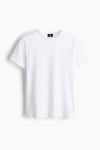 H&M 에이치앤엠 HM 슬림핏 티셔츠 - 화이트- 283053
