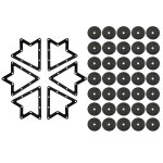 35개의 당구대 마커 점이 뛰어난 6pcs 매직 볼 랙 홀더 8구 9구 당구 큐