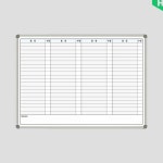 선영화이트보드 재고현황판 자재현황표 재고관리칠판 품명수량기재 화이트보드 자석형 알자석 부착 O 슬림 프레임 700x500