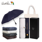 판촉물 인쇄l 아놀드파마 3단전자동반대로우산 실버라인뱀부180타올세트 0209744 기념품 단체주문 H669-2010