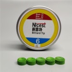 스누커 팁 중간 경도 6겹 라미네이트 가죽 산 당구