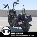 노마드 가죽 오토바이 새들백 대형 퀵-이지 유니버설 핏 스로우 오버 크루저 바이커 사이드백