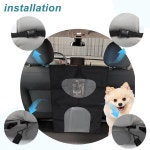 조절 가능한 로프와 후크가 글라이드무스 도그 카 네트 배리어 반려동물 배리어 백시트 네트 SUV 픽업용 25 59 x17 72