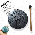 스틸 텅 레인 드럼 - 정원용 3 6음 야외용 방수 야외 정원 심포니용 미니 핸드 야드 리듬