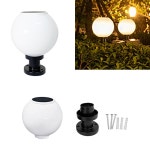 태광조명 태양광 정원등 호박등 태양열 가로등 구슬 문주등 조명 PC글로브 PL받침 흰빛 20호