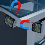 2면 레이저 디지털 각도기 경사계 레벨 눈금자 마그네틱 베이스 각도계 자석 측정기