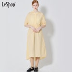 르샵 르샵 LeShop 허리스트링 자수후드 반팔원피스 179000