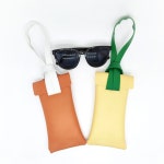 별별창고 투톤 가죽 안경 파우치 안경집 케이스 보관함 휴대용 선글라스 투톤안경집 그린