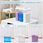 세탁실용 세탁 세제 디스펜서 94온스 섬유 유연제 액체 용기 세탁실 정리용 정리기 6개의 라벨 2팩 2p