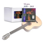 10개 앨리스 클래식 줄 028 - 043 나일론 코어 은도금 합금 권선 줄 녹 방지 코팅