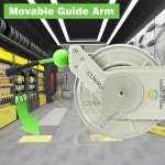 PWACCS 접이식 압력 세척 호스 릴 1 4 x 60피트 헤비 듀티 파워 고압 릴 자동 되감기 벽 바닥 3600 PSI 60FT Hose Reel