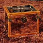 미국 복고풍 스타일 거울 스테인레스 스틸 버킷 캐비닛 쥬얼리 벽에 대 한 골동품 H5556