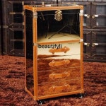 미국 복고풍 스타일 거울 스테인레스 스틸 버킷 캐비닛 쥬얼리 벽에 대 한 골동품 H5556