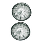 FAVOMOTO 2PCS 휴대용 나일론 낚시 그물망 가재 그물망은 게와 물고기 미끼 덫을 위한 내구성 있고 컴팩트한 디자인입니다