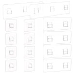 Bruislard 14 Pcs Shelf Shower Caddy Adhesive Waterproof Shower PC Hooks Adhesive Strips No Drilling