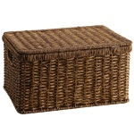 바구니 사각 라탄바구니 대형 손잡이 수납 라탄보관함