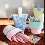 스탠딩 필통 깔끔케이스 파스텔컬러 화장품보관함 무화과 치즈