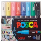 유니 포스카 수성 마카펜 8색 세트 PC-1M