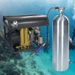 TUDIVING 스쿠버 다이빙 실린더 지지대 재 가능한 산소 탱크 수중 호흡 장비 1L 1 시간 4500PSI 11