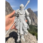 검은신화 피규어 광지 표준 오공 황풍대성 흑신화 장식 오공 검정-12cm 스탠드