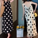 모노무드 별도표기 민소매 도트패턴 캐주얼 원피스 라운드넥 필수템 일자