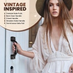 러스틱 헛간 문 손잡이 2팩 헤비 듀티 - 주철 손잡이 창고 또는 차고 하드웨어 높이 6 1 4 실내 실외 농가 장식 2 6 1 4 inch