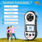 디지털 풍속계 휴대용 풍량계 풍속계 온도계 측정 윈드서핑 낚시 촬영용