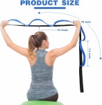 필라테스 운동 춤 체조를 위한 10루프 스트레칭용 레이도 요가 스트랩 2종 세트