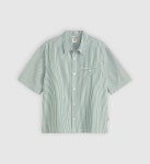 리바이스 리바이스 반팔 잔트 크롭 셔츠 Waylon Stripe Dark Green - Multi Colour 34465892 003NV0001