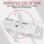 CZMOONSE V-WAC 스테인리스 스틸 제국 용접 홈 물어뜯기 깊이 게이지 검사 전문 용접기 측정 도구