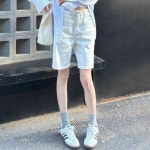 데님 여성 빈티지 데님 하프팬츠