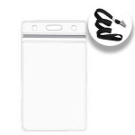 PVC 투명 출입증 홀더 목걸이 세로형